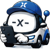 CAR-X-WEB キャラクター（スマホを使う）